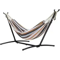 Famanu – Hangmat met standaard, stof, meerdere kleuren, 117 x 300 x 100 cm, perfect voor ontspanning