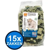 Biofood 15x - 3in1 Koekjes Look & kruid - Hondenvoer Snacks - 500 g