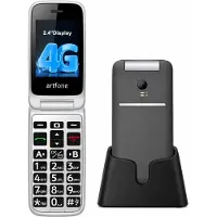 Artfone G3 Senioren Telefoon 4G - Klaptelefoon Dubbel Scherm - SOS Noodknop - GSM Dumbphone - Grijs