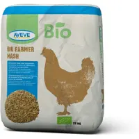 Aveve - Kippenvoer - Farmer Mash - Biologisch - Volledig Kippenmeel Voor Opgroeiende Kuikens & Voor Vleesaanzet Van Pluimvee - 20 kg