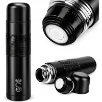 Mennica Bydgoska RVS Thermoskan 1000ml Zwart - Houdt Drankjes Warm/Koud