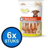 Truly 6x Bone Snacks Kip - Hondensnack - 90g