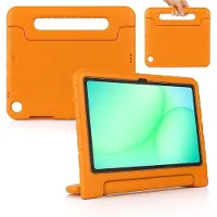 Ntech Tablet Hoes voor Samsung Galaxy Tab A11 Plus / Tab A9 Plus Hoes Oranje – Kidsproof Kinderhoes met Handvat – Schokbestendige Beschermhoes -