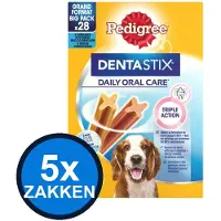 Pedigree 5x - Dentastix Medium Multipack 28-pack - Hondensnacks - 720 g