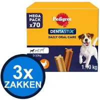 Pedigree 3x - Dentastix Mini Multipack 70-pack - Hondensnacks - 1,1 kg