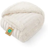 Famanu – Waterdichte hondendeken, wasbare kattendeken voor huisdieren, zacht sherpa fleece, beige/wit, afmetingen 71 x 102 cm