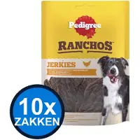 Pedigree 10x - Ranchos Jerkies Kip - Hondenvoer Snacks - 70 g