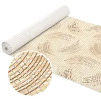 ANRO Badmat Cirkels Beige 65x350cm Antislip Douchemat Afwasbaar Sneldrogend
