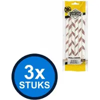 Voskes 3x Twist Sticks Beef M - Hondensnack - 6 stuks