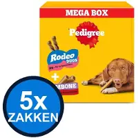 Pedigree 5x - Rodeo Jumbone Megabox - Hondensnacks - 780 g