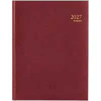 Brepols bureau agenda 2027 - TIMING [0.137] - LIMA - Bureau agenda - 1 week op 2 pagina's - Weekoverzicht - Bordeaux - 17.1 x 22 cm