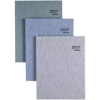 Brepols bureau agenda 2027 - OPTIVISION LARGE [0.117] - DUBLETTA - Bureau agenda - 1 week op 2 pagina's - Weekoverzicht - Blauw/grijs - 17.1 x 22 cm