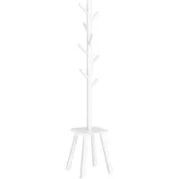 Songmics Kapstok - 170,5 cm - Rubberhout, MDF - 8 haken - Plank met 10 kg draagkracht