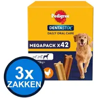 Pedigree 3x - Dentastix Maxi Multipack 42-pack - Hondensnacks - 1,62 kg