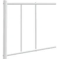 vidaXL Vervangend hoofdbord 135 cm metaal wit