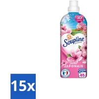 Soupline – Wasverzachter – Japanse Tuin – 950 ml - Bulkverpakking - 15 stuks