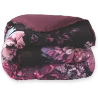 Beau Maison Dekbed Zonder Overtrek Purple Flowers | Easy Dekbed Uni Onderzijde | 200 x 200/220cm + 2 kussenslopen