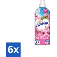 Soupline – Wasverzachter – Japanse Tuin – 950 ml - Voordeelverpakking - 6 stuks