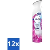 Febreze 12 x Amethist Luchtverfrisser Spray - Frisse Bloemen Geur - 300ml - Luchtverfrisser - Geurverwijderaar - - Amethyst - Frisse Geur