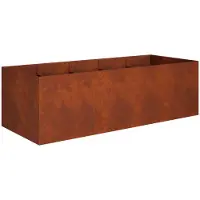 vidaXL Plantenbak Roestkleurig 200 x 80 x 60 cm weervast staal