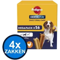 Pedigree 4x - Dentastix Medium Multipack 56-pack - Hondenvoer Snacks - 1.44 kg