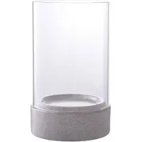 Nest of Nora Windlicht kaarshouder glas 16x25.5 cm - Grijs