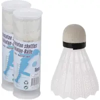 Eddy Toys Witte Badminton shuttles - 10x stuks - kunststof - 7 cm - shuttles voor spel - sport - vakantie