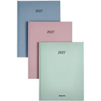 Brepols bureau agenda 2027 - TIMING [0.136] - SUNRISE - Bureau agenda - 1 week op 2 pagina's - Weekoverzicht - Blauw - 17.1 x 22 cm