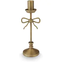 Vtwonen - Kandelaar - Metaal - Goud Strik - 9.5x33 cm
