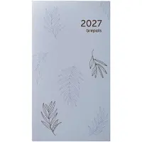 Brepols agenda 2027 - INTERPLAN [0.736] - TROPICAL FLOWERS - Zakagenda - 1 week op 2 pagina's - Weekoverzicht - Lichtblauw - 9 x 16 cm