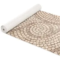 ANRO Badmat Mozaïek Beige 65x120cm Antislip Douchemat Afwasbaar Sneldrogend