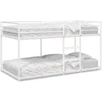 vidaXL Stapelbed zonder matras 100x200 cm staal wit