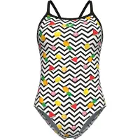 Arena Dames badpak Fruits Lightdrop Back wit/multi-zwart