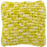 J-Line Cushion knitted polyester green/white
