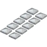 Alberts 844035 Paalkap voor houten palen, flache Form, thermisch verzinkt, 100 x 100 mm, 10er Set