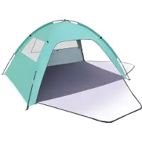 Famanu – Strandtent voor 1-3 personen, UV-bescherming 80+ , met 2 deuren en netramen, inclusief draagtas, ideaal voor gebruik aan zee en buiten