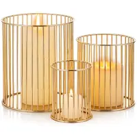 Unyqoos Stijlvolle Set van 3 Goudkleurige Draadconstructies voor Diverse Decoratieve Toepassingen
