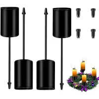 Unyqoos Set van vier elegante kaarsenhouders voor advent en kerstdecoratie