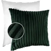 ANRO Sierkussen Smaragdgroen 40x40 cm - Ribfluweel - Inclusief vulling