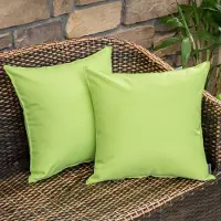 Famanu – Set van 2 outdoor kussenhoezen, waterdichte kussenslopen, decoratieve bankkussens, weerbestendige overtrekken, 45 x 45 cm, ideaal voor tuin en balkon