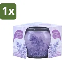 At Home 1 x - Scents - Geurkaars - Lavender - 70 g - Geurkaars - Lavendel - Kalmerende Geur - Natuurlijke Kaars - Parabenenvrij