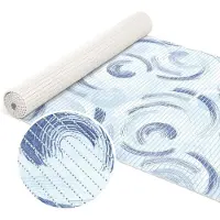 ANRO Badmat Ringen Blauw 65x220cm Antislip Douchemat Afwasbaar Sneldrogend