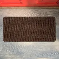 ANRO Schoonloopmat BOB Bruin 60x30cm – Tapijtloper Vuilvangmat Antislip Op Maat Entree Kantoor