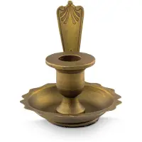 Vtwonen - Kandelaar - Metaal - Goud - 17x10x8 cm