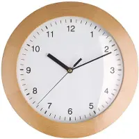 Unyqoos Elegante Houten Wandklok met Radiogestuurde Precisie voor Elk Interieur, bruin, 30 cm