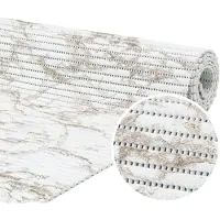 ANRO Badmat Marmer Bruin 130x10cm Antislip Douchemat Afwasbaar Sneldrogend