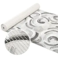 ANRO Badmat Ringen Grijs 65x1500cm Antislip Douchemat Afwasbaar Sneldrogend