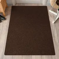 ANRO Schoonloopmat BOB Bruin 180x60cm – Tapijtloper Vuilvangmat Antislip Op Maat Entree Kantoor