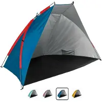 Famanu – Strandtent Concielo, lichtgewicht en compacte tent met 50, 120 x 210 x 120 cm, van duurzaam polyester en vezel, ideaal voor het strand