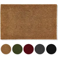 Famanu – Antislip kokosmat voor overdekte buitenruimtes, antibacteriële deurmat van duurzame natuurlijke vezels, 100% kokos, 50x80 cm, naturel